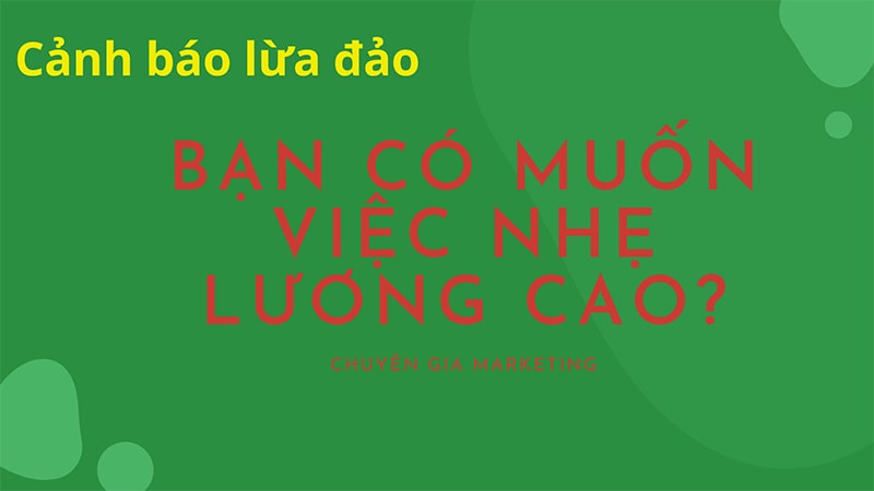 cảnh báo lừa đảo khi tìm việc Freelance Content