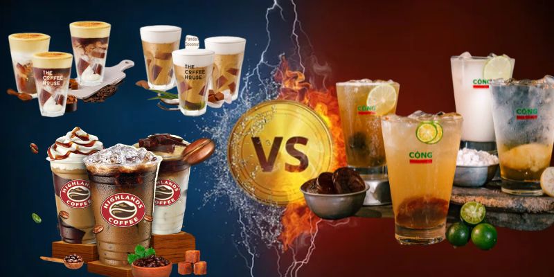 Cộng cà phê với các đối thủ trên thị trường đồ uống Cộng cà phê với các đối thủ trên thị trường đồ uống