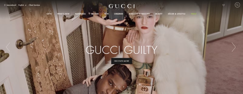 website marketing Gucci website marketing Gucci