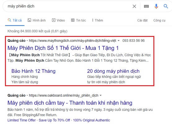 Quảng Cáo Google Adwords