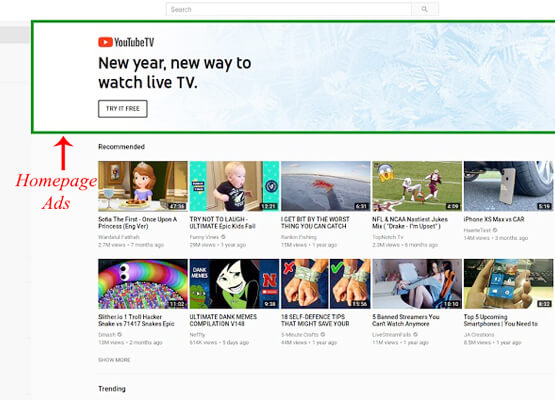 Quảng Cáo Homepage