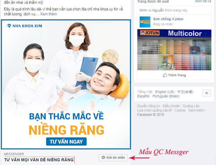 Quảng Cáo Tin Nhắn Messenger