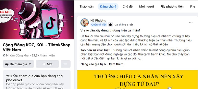 kết nối trong các nhóm